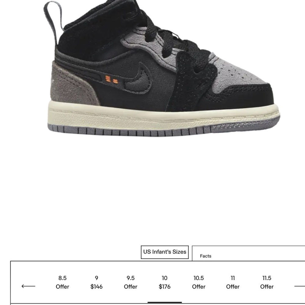 Air Jordan 1 Mid SE Craft TD 'Inside Out - Black'